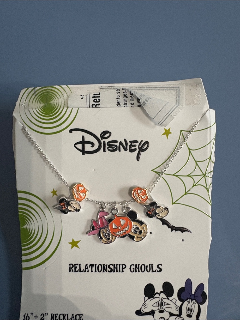 Disney Halloween Charm Necklace Set - Orange, Black, Pink